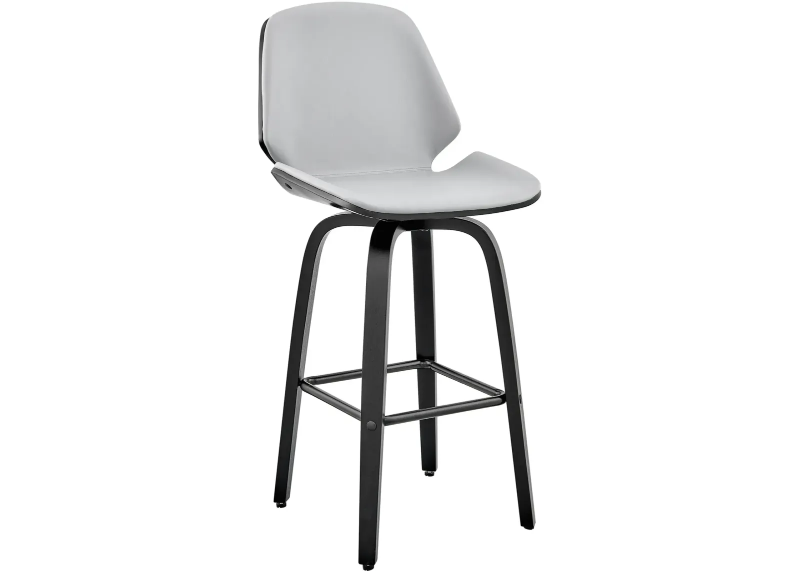 Arabela Gray and Black Swivel Counter Height Stool