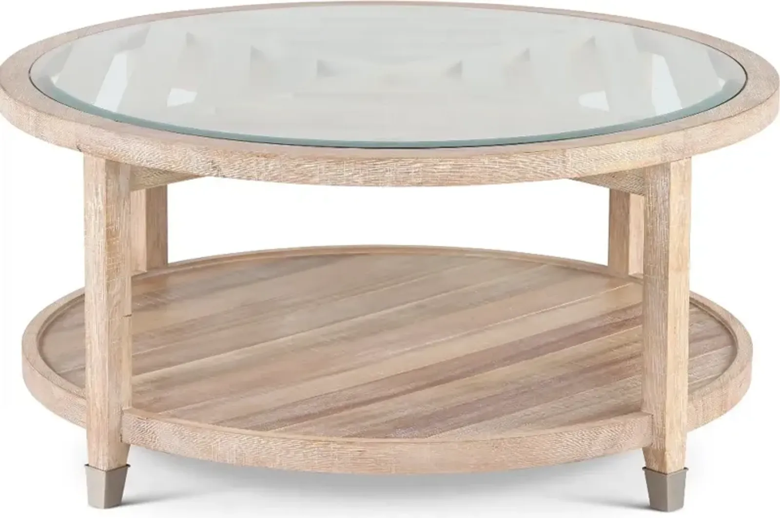 Morgan Acacia Wood Glass Top Coffee Table