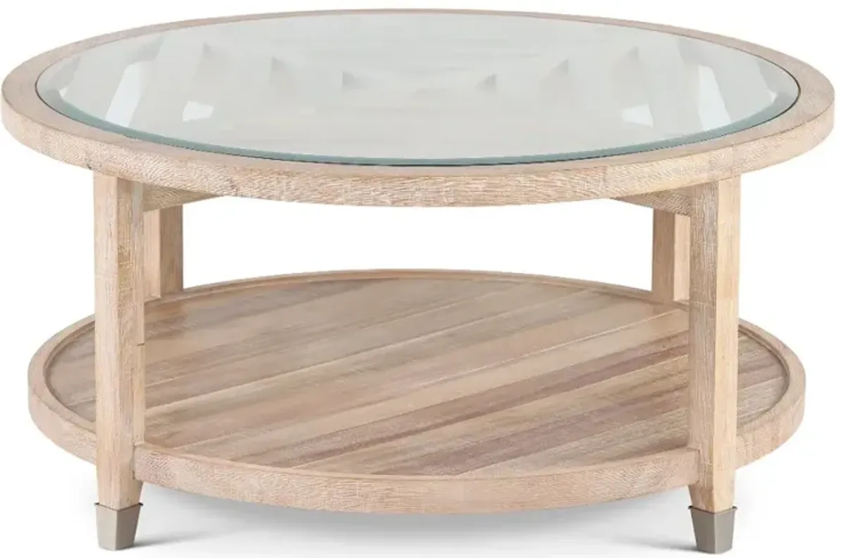 Morgan Natural Glass Top Coffee Table
