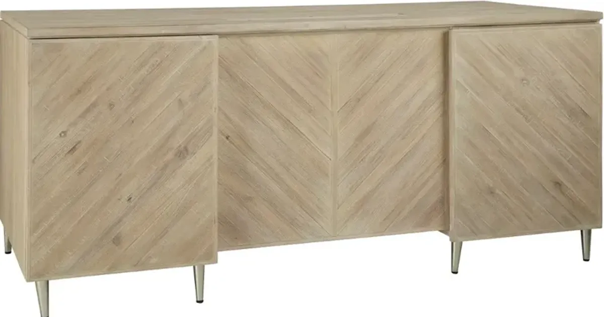 Morgan Acacia Wood Executive Desk