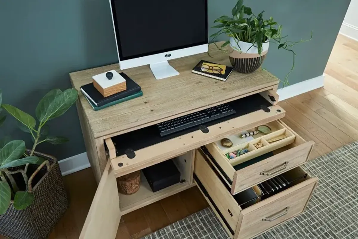 Morgan Acacia Wood Workstation Combo File