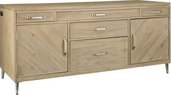 Morgan Acacia Wood Credenza Desk