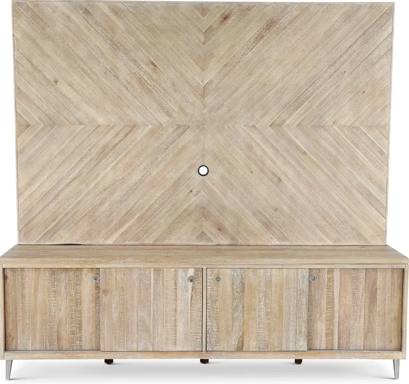 Morgan Acacia Wood Entertainment Wall