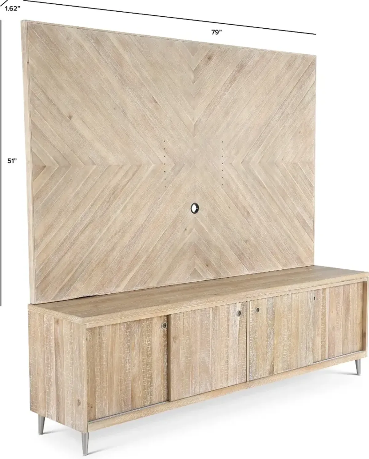 Morgan Acacia Wood Entertainment Wall