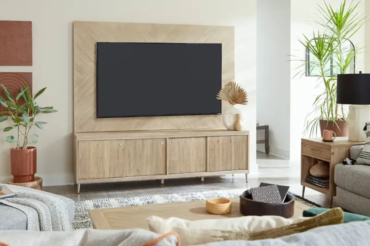 Morgan Acacia Wood Entertainment Wall