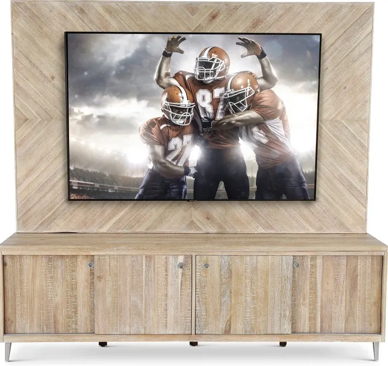 Morgan Acacia Wood Entertainment Wall