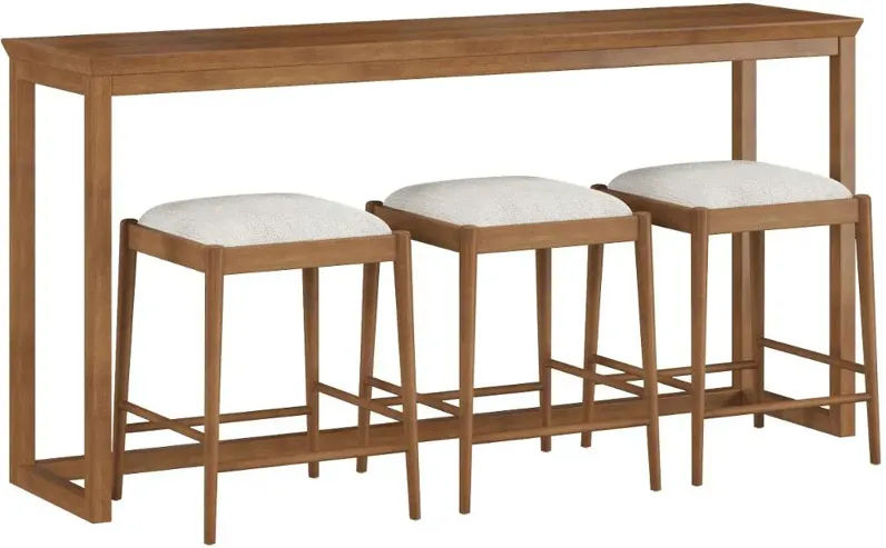 Margo Walnut Sofa Table and Stool Set