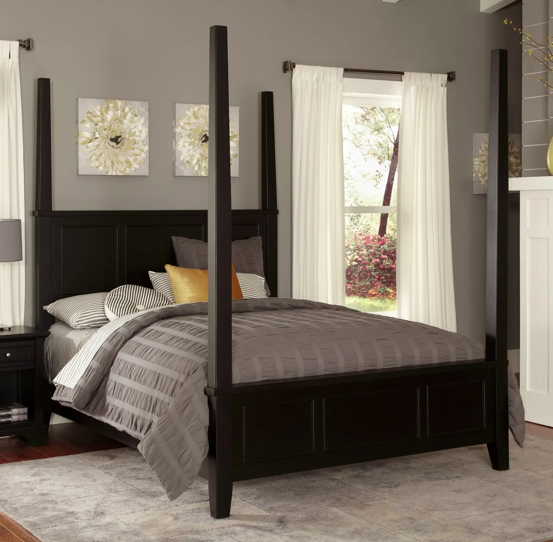 Bedford Black King Poster Bed