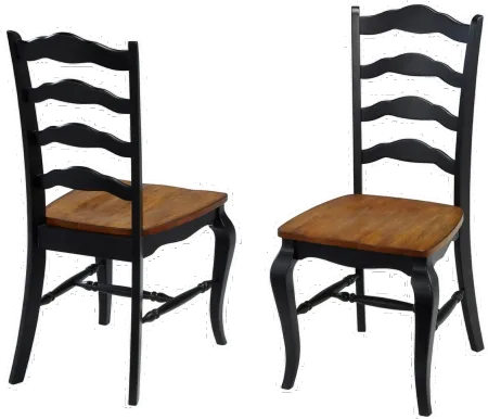 French Countryside Black Dining Room Chair (Set of 2)