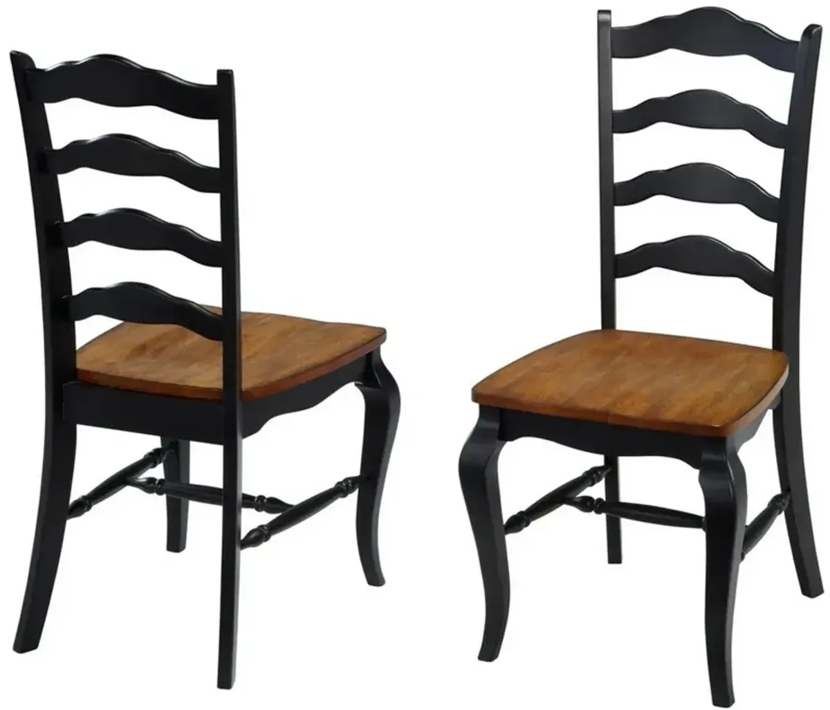 French Countryside Black Dining Room Chair (Set of 2)