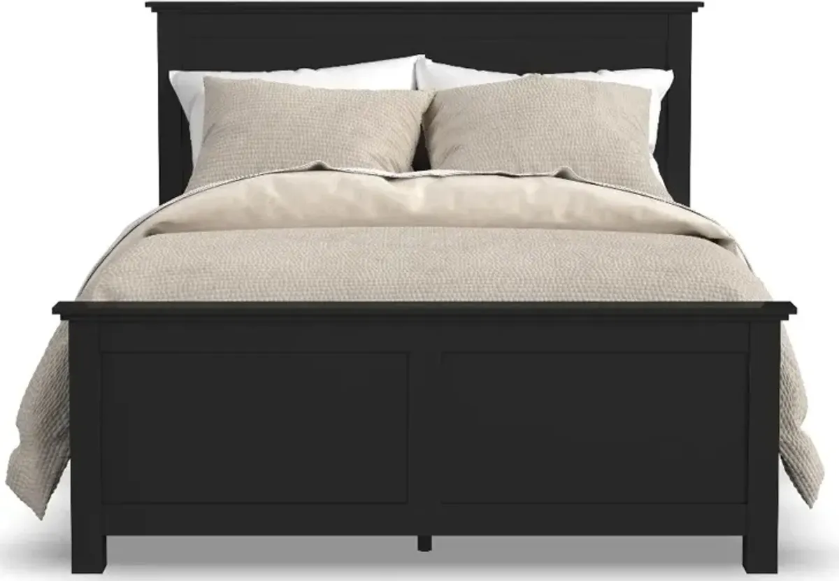 Oak Park Black Queen Bed