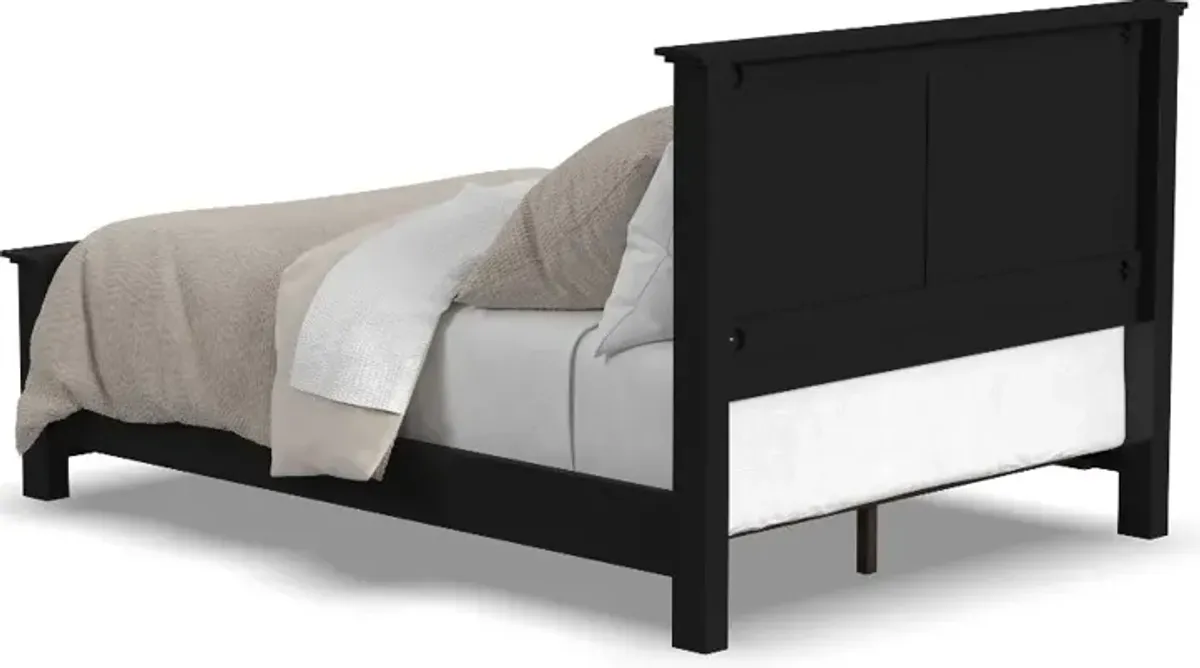 Oak Park Black Queen Bed