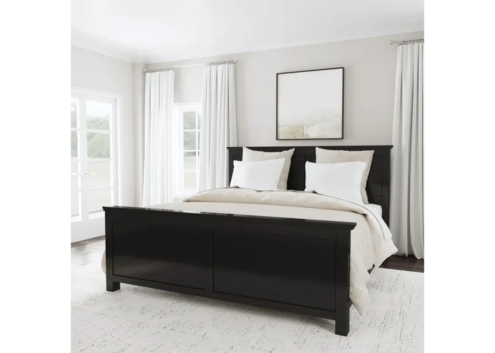 Oak Park Black King Bed