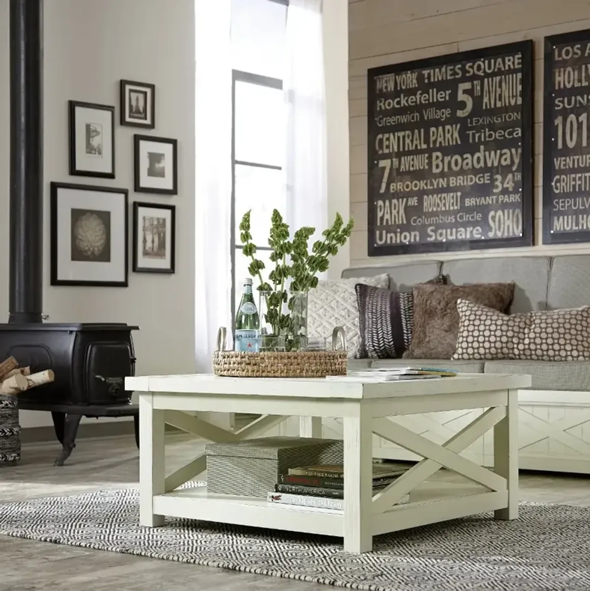 Seaside Lodge Off-White Coffee Table