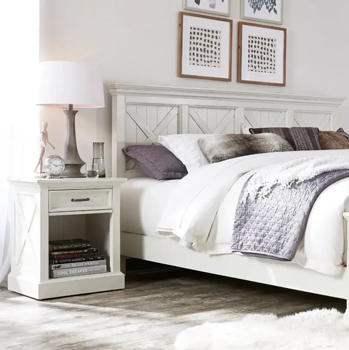 Seaside Lodge Off-White King Headboard