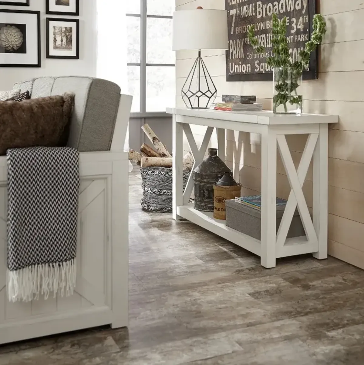 Seaside Lodge Off-White Console Table