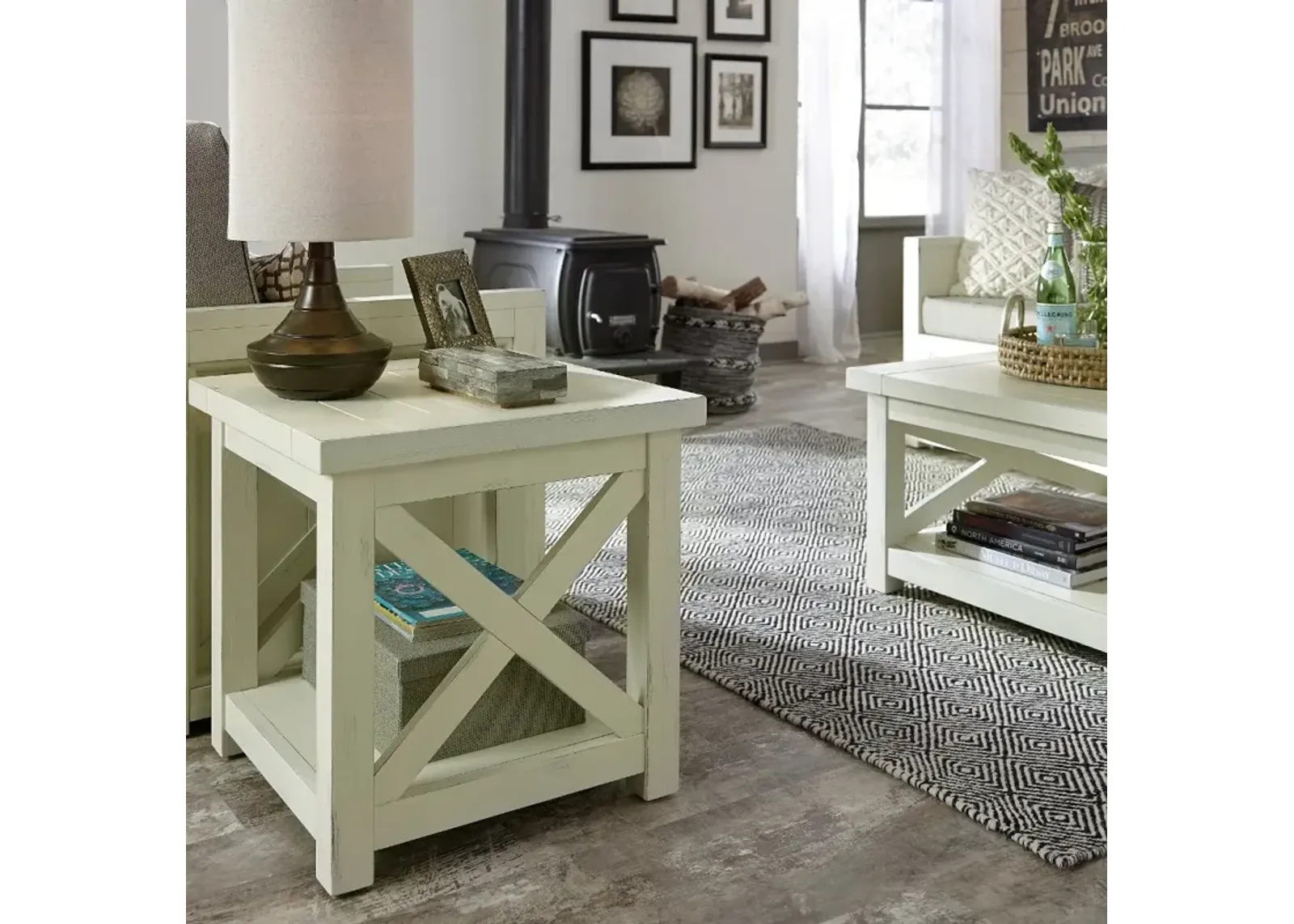 Seaside Lodge Off-White End Table