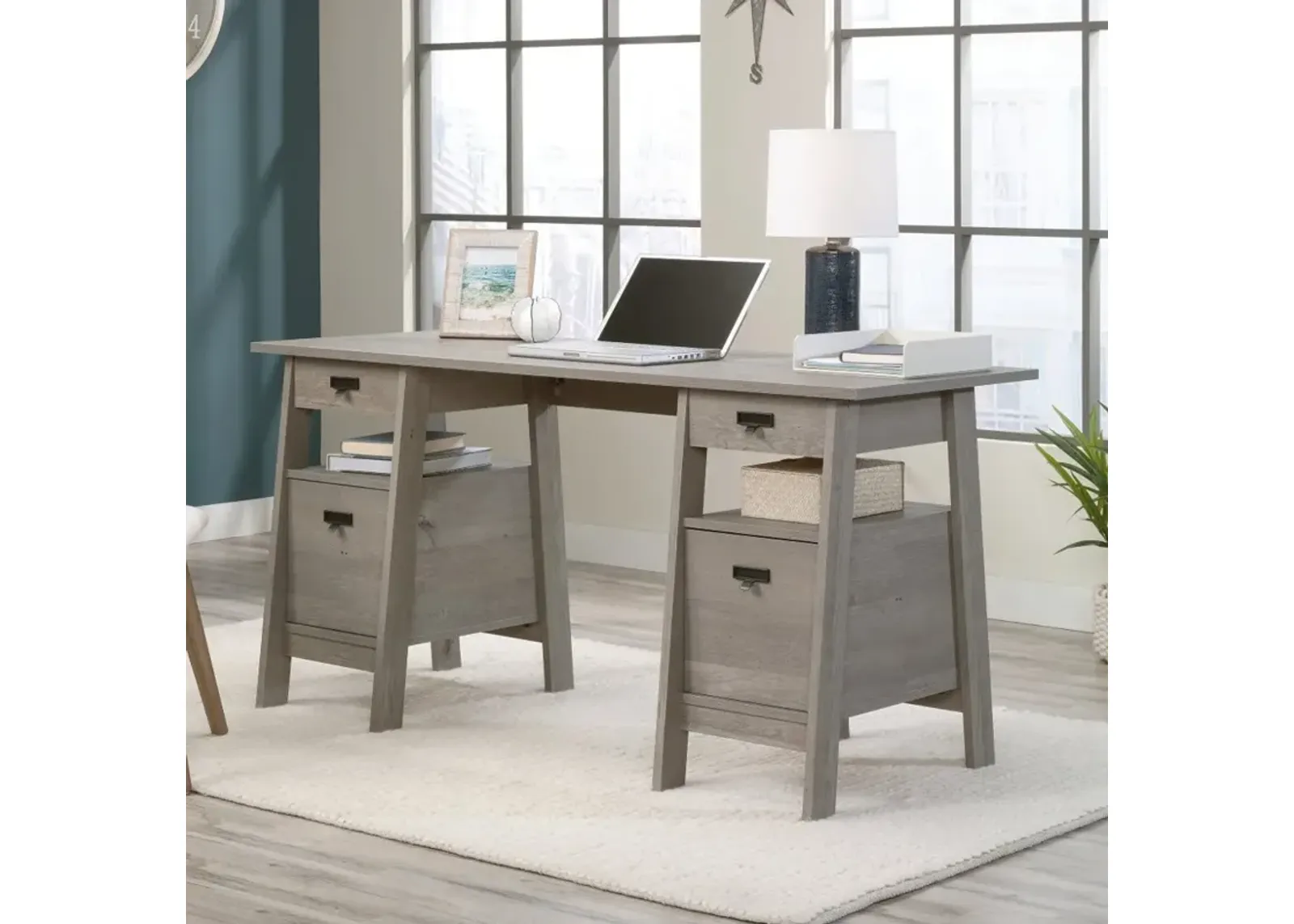 Trestle Mystic Oak Executive Office Desk