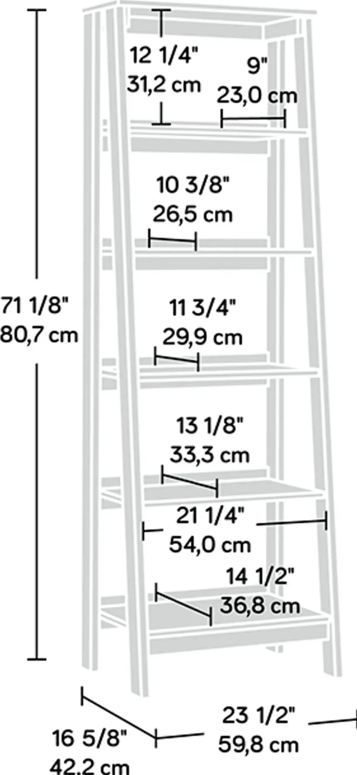 Trestle Mystic Oak Tiered Bookcase