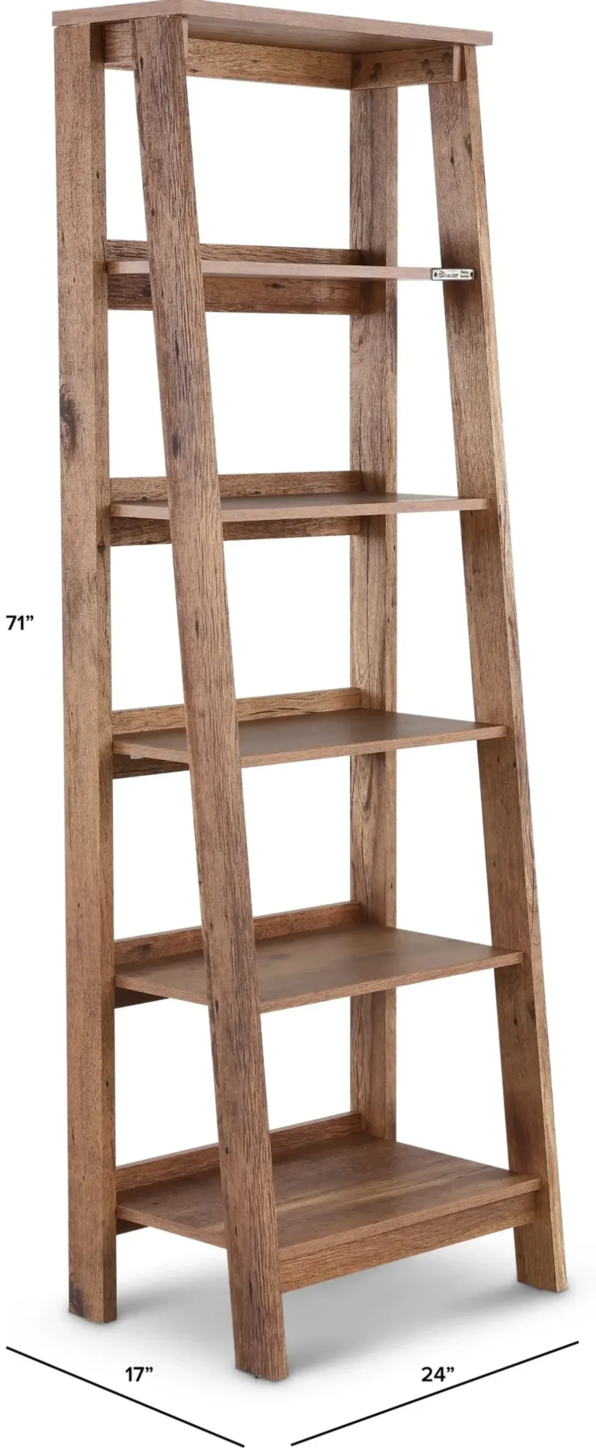 Trestle Vintage Oak Tiered Bookcase