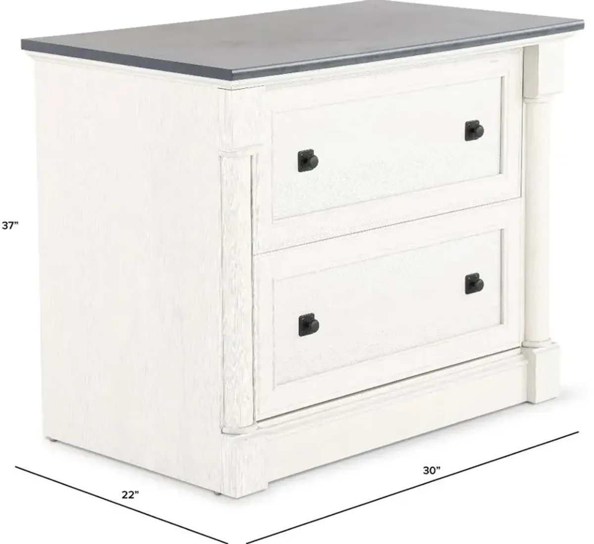 Palladia Glacier Oak File Cabinet