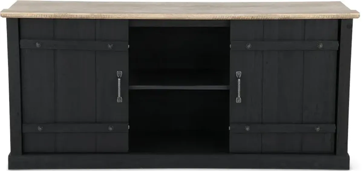 Farmhouse Black 62" TV Stand