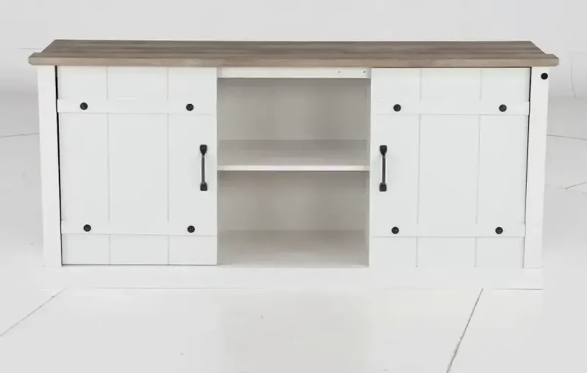 Farmhouse White 62" TV Stand