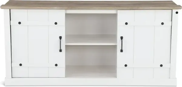 Farmhouse White 62" TV Stand
