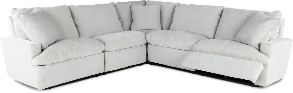 Stratus Cement White 3-Piece Reclining Sectional