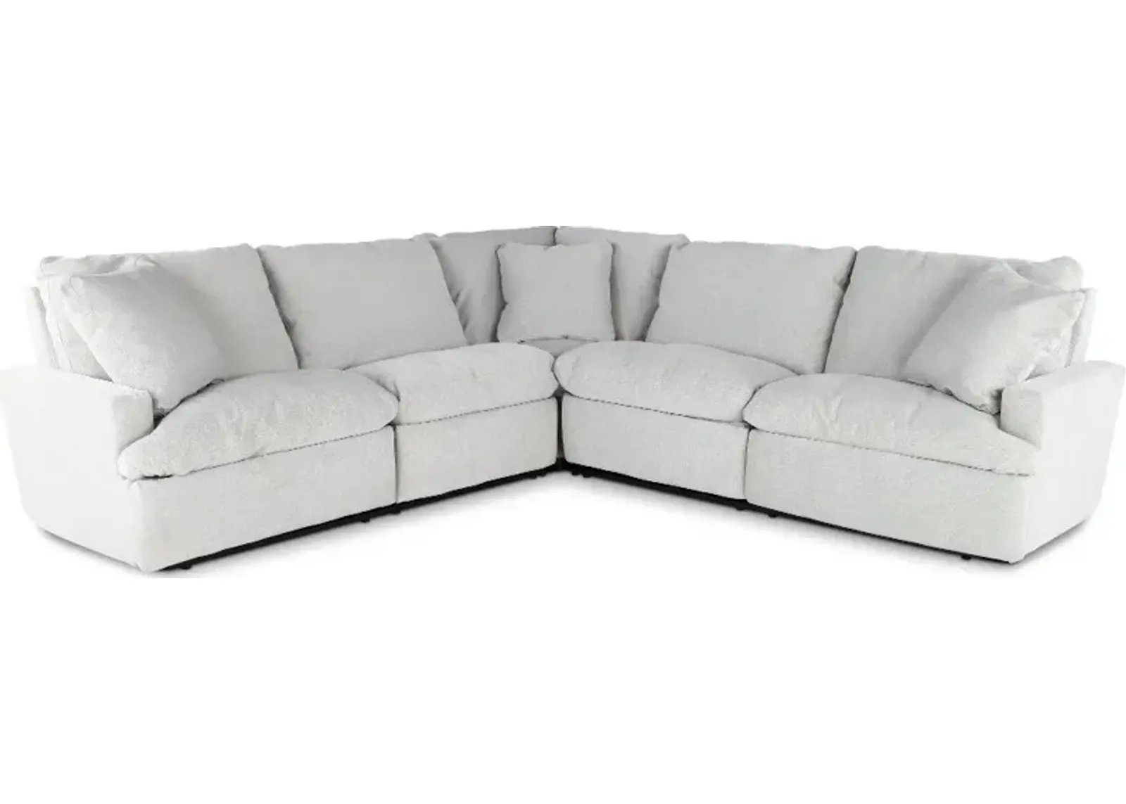 Stratus Cement White 3-Piece Reclining Sectional