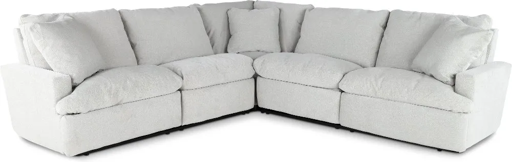 Stratus Cement White 3-Piece Reclining Sectional