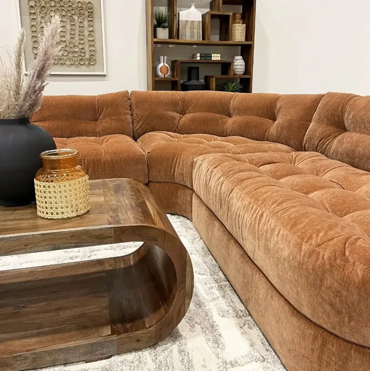 Juniper Ginger Orange 3 Piece Sectional