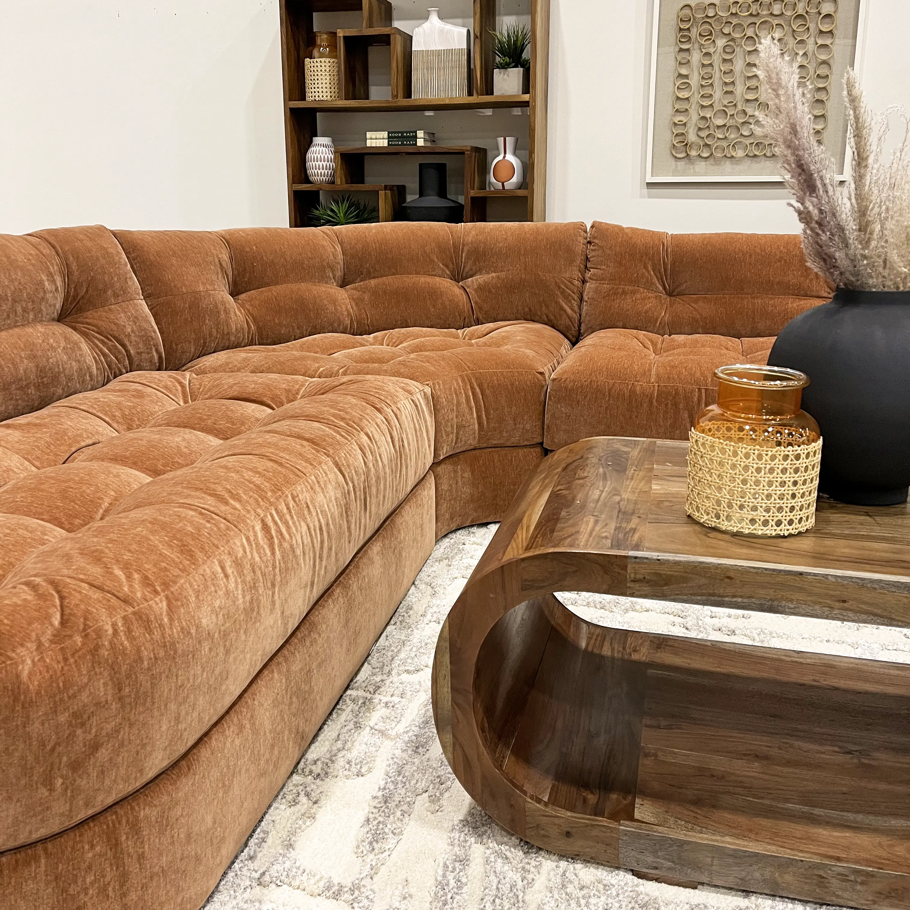 Juniper Ginger Orange 3 Piece Sectional