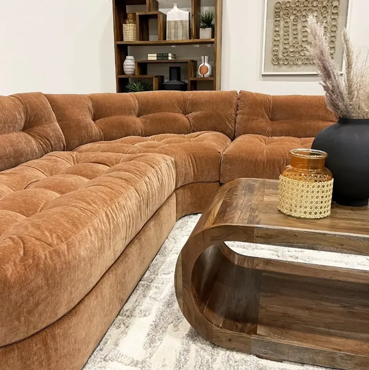 Juniper Ginger Orange 3 Piece Sectional