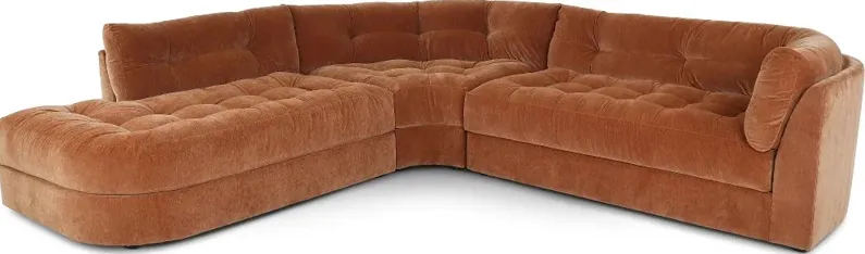 Juniper Ginger Orange 3 Piece Sectional