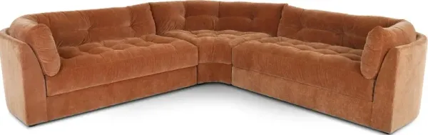 Juniper Ginger Orange 3 Piece Sectional