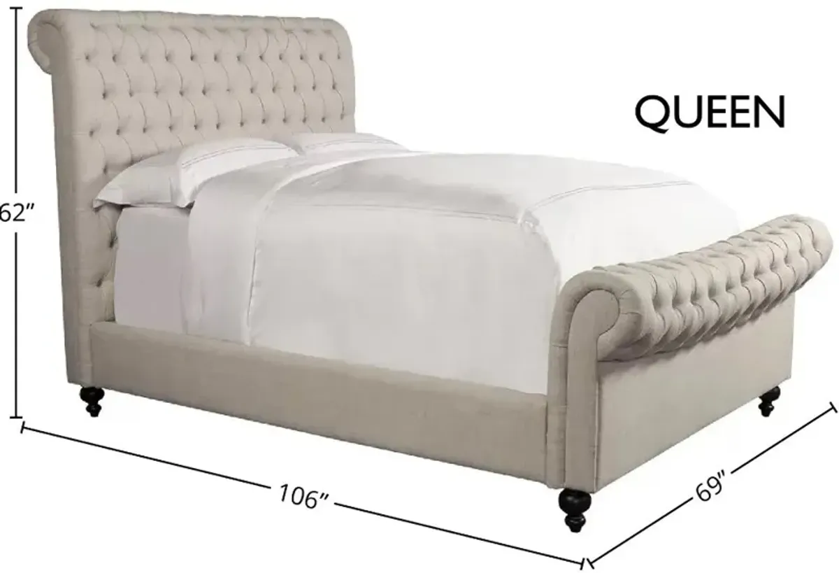 Juliana Sand Queen Upholstered Bed