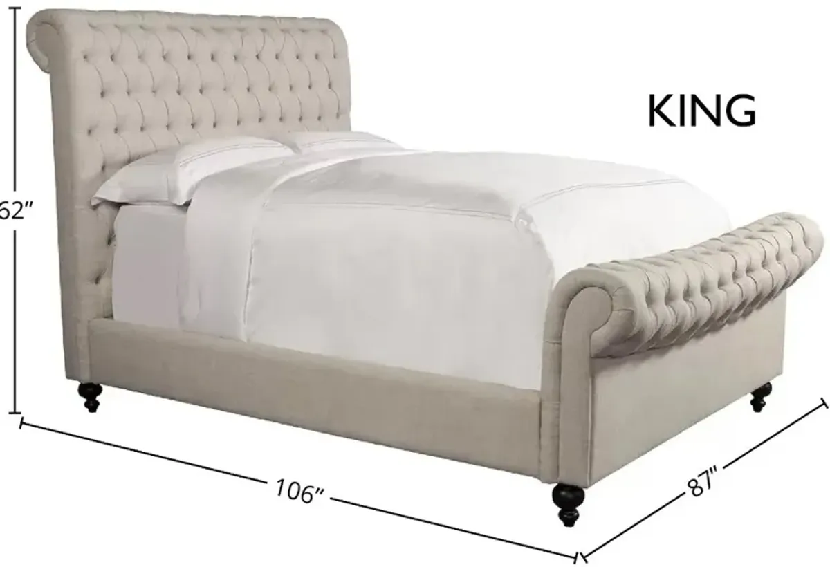 Juliana Sand King Upholstered Bed