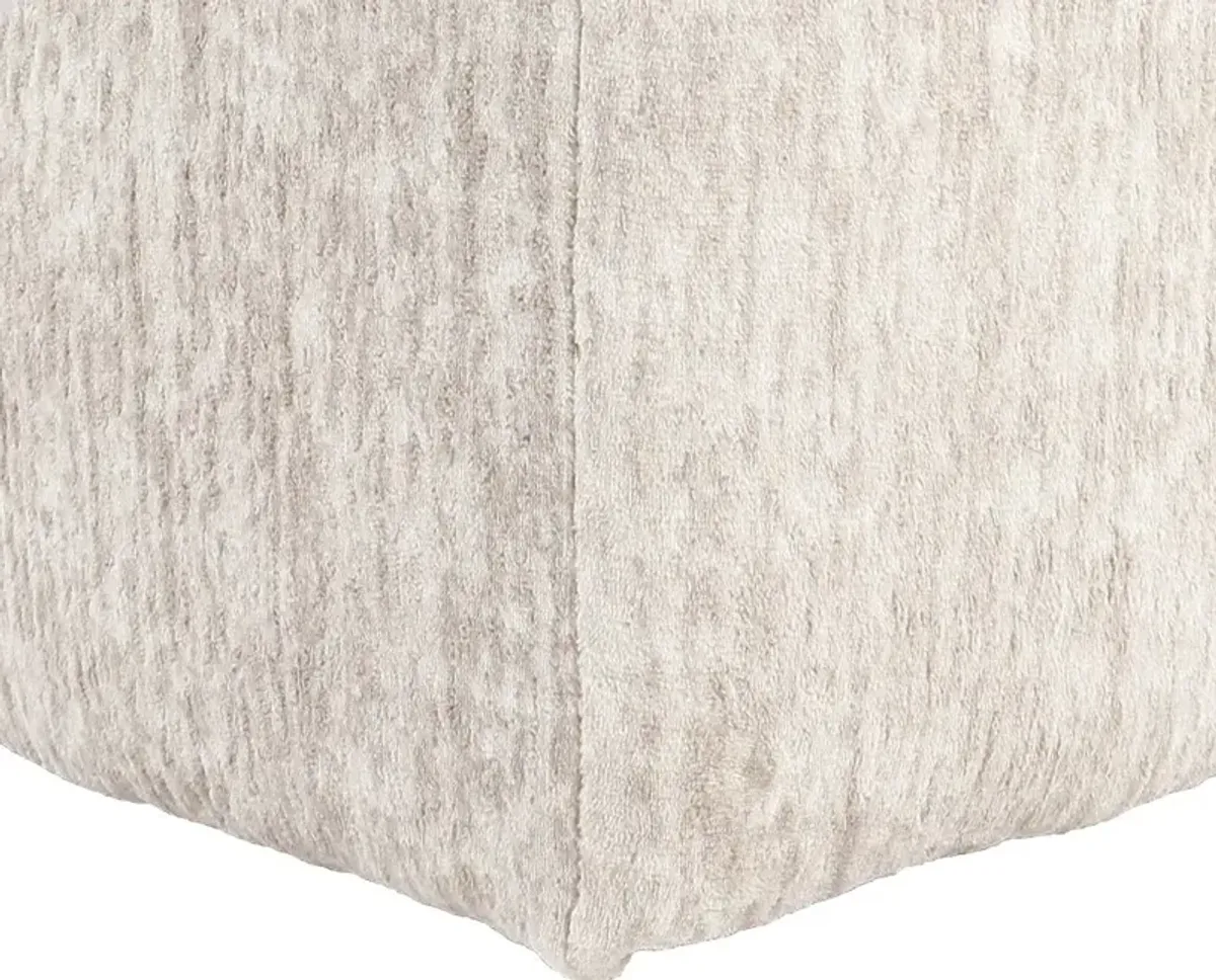 Georgia Parchment Beige Cocktail Ottoman