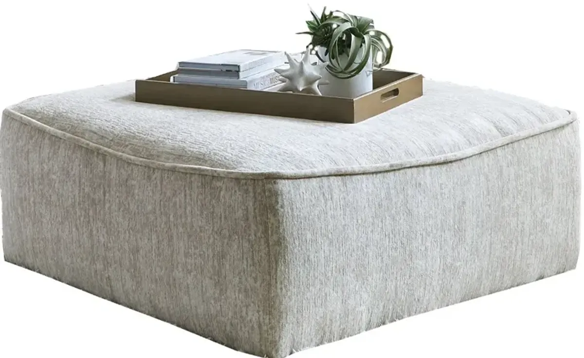 Georgia Parchment Beige Cocktail Ottoman