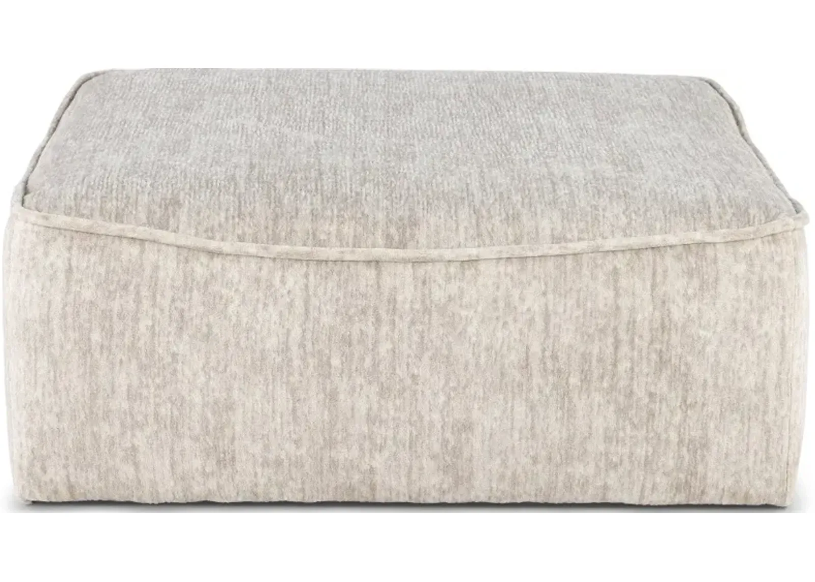 Georgia Parchment Beige Cocktail Ottoman