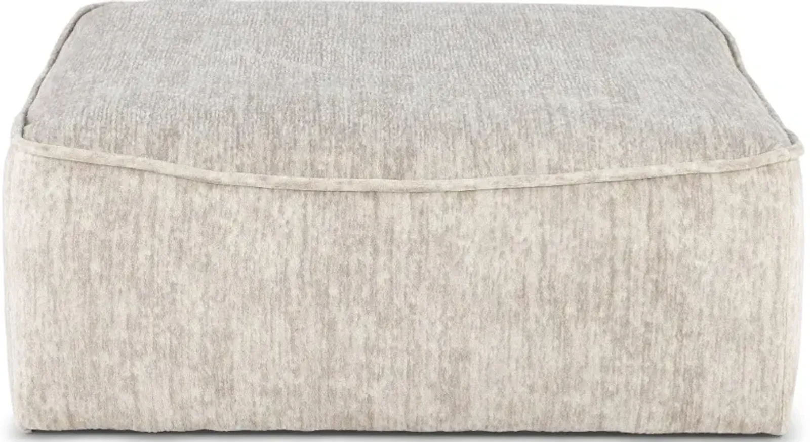 Georgia Parchment Beige Cocktail Ottoman