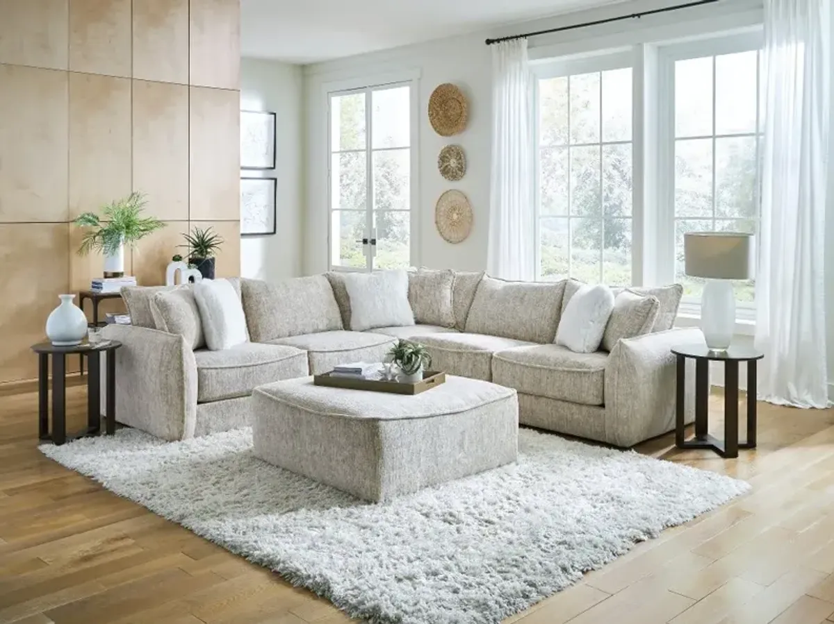 Georgia Parchment Beige 3 Piece Sectional