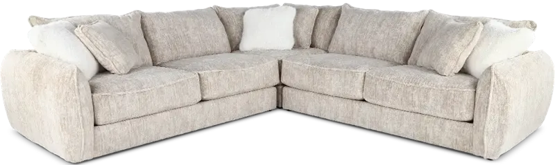Parchment Beige 3 Piece Sectional