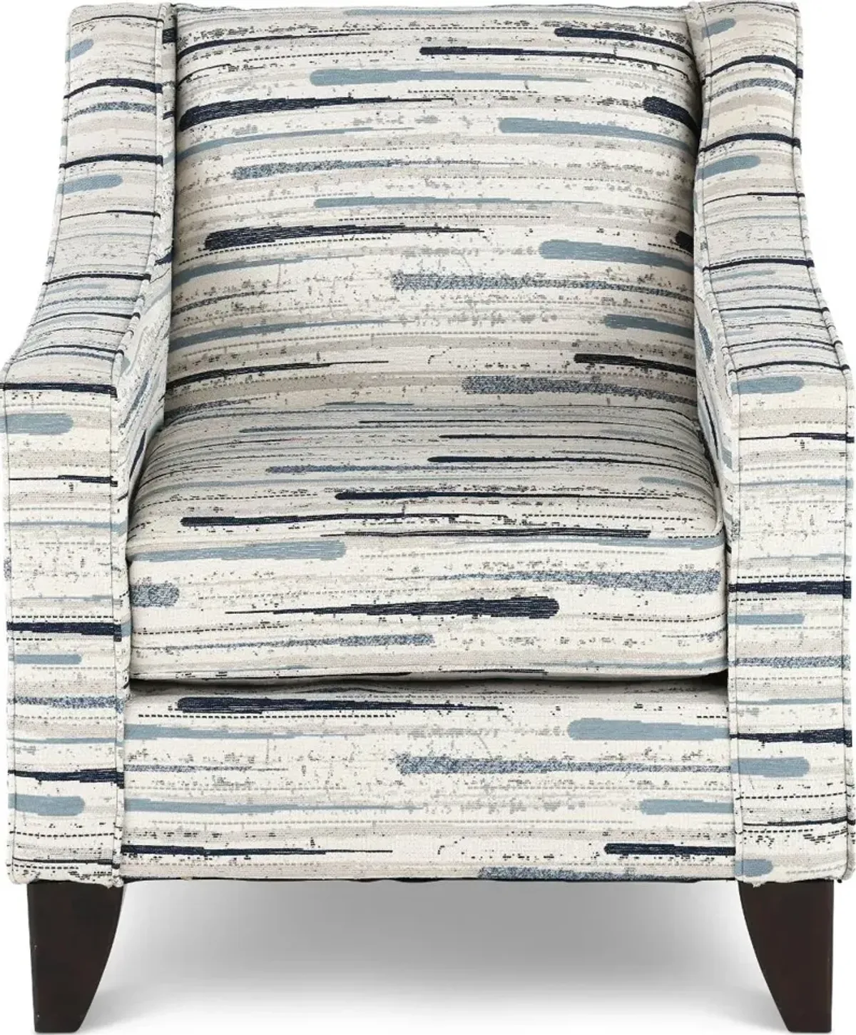 Villa White and Blue Accent Chair