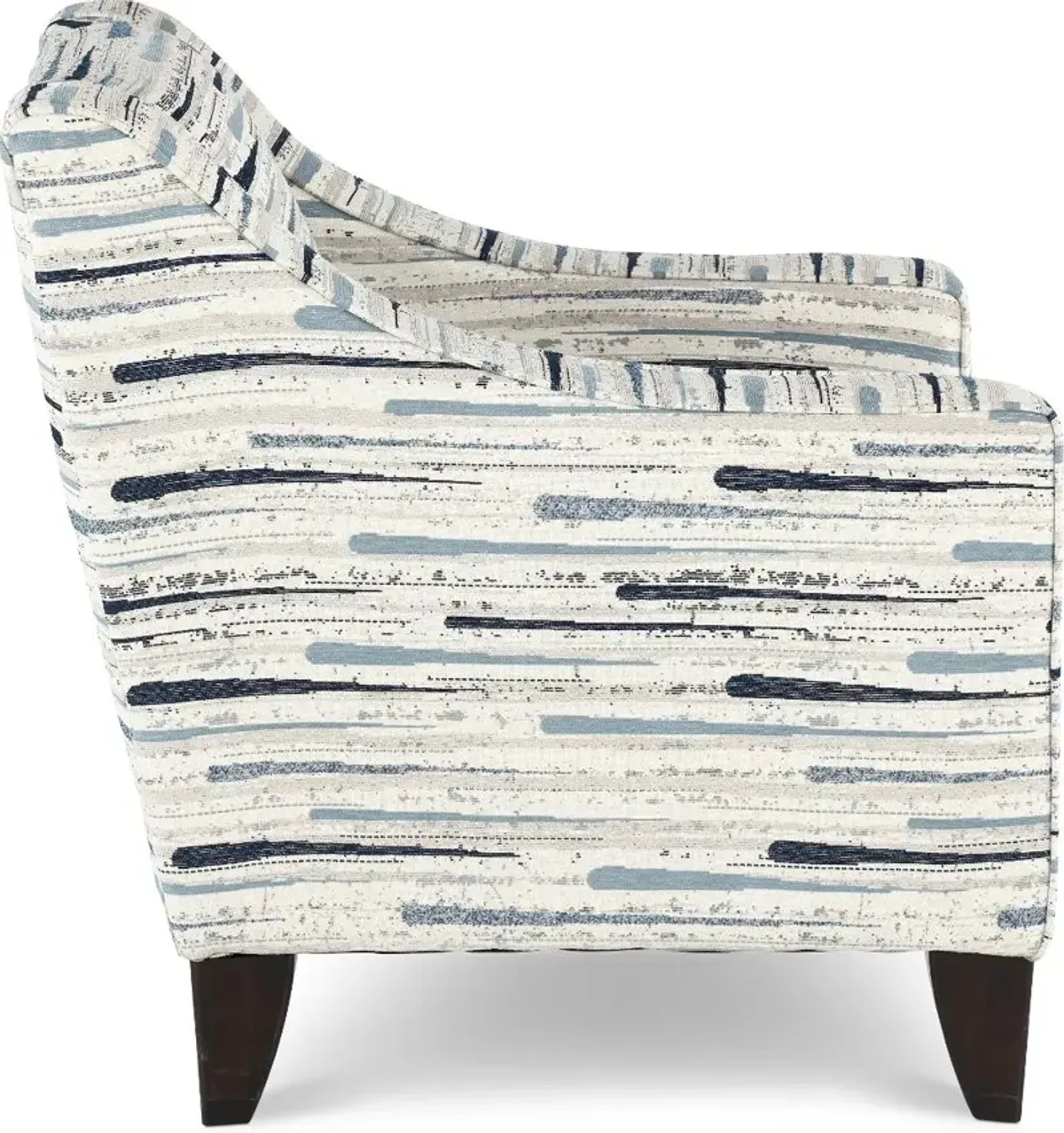 Villa White and Blue Accent Chair