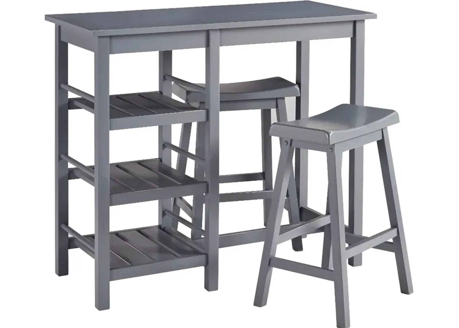 Breakfast Club Gray 3 Piece Counter Height Dining Room Set