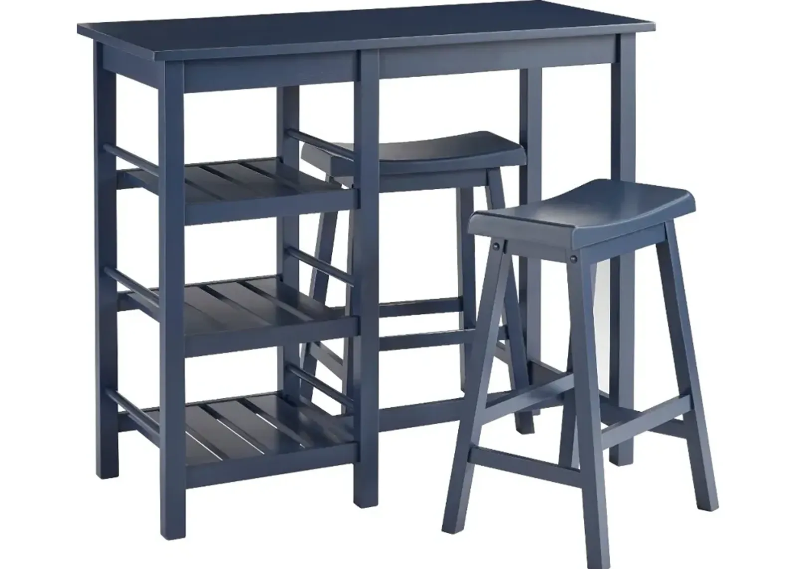 Breakfast Club Blue 3 Piece Counter Height Dining Room Set