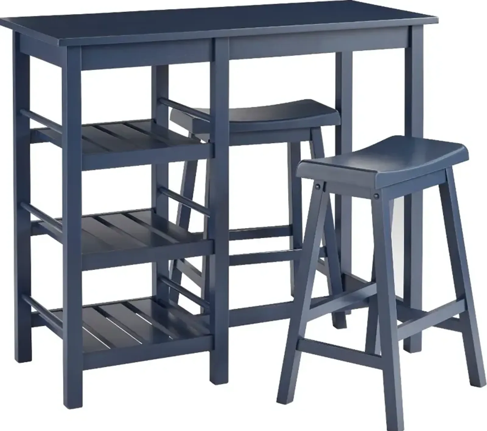 Breakfast Club Blue 3 Piece Counter Height Dining Room Set