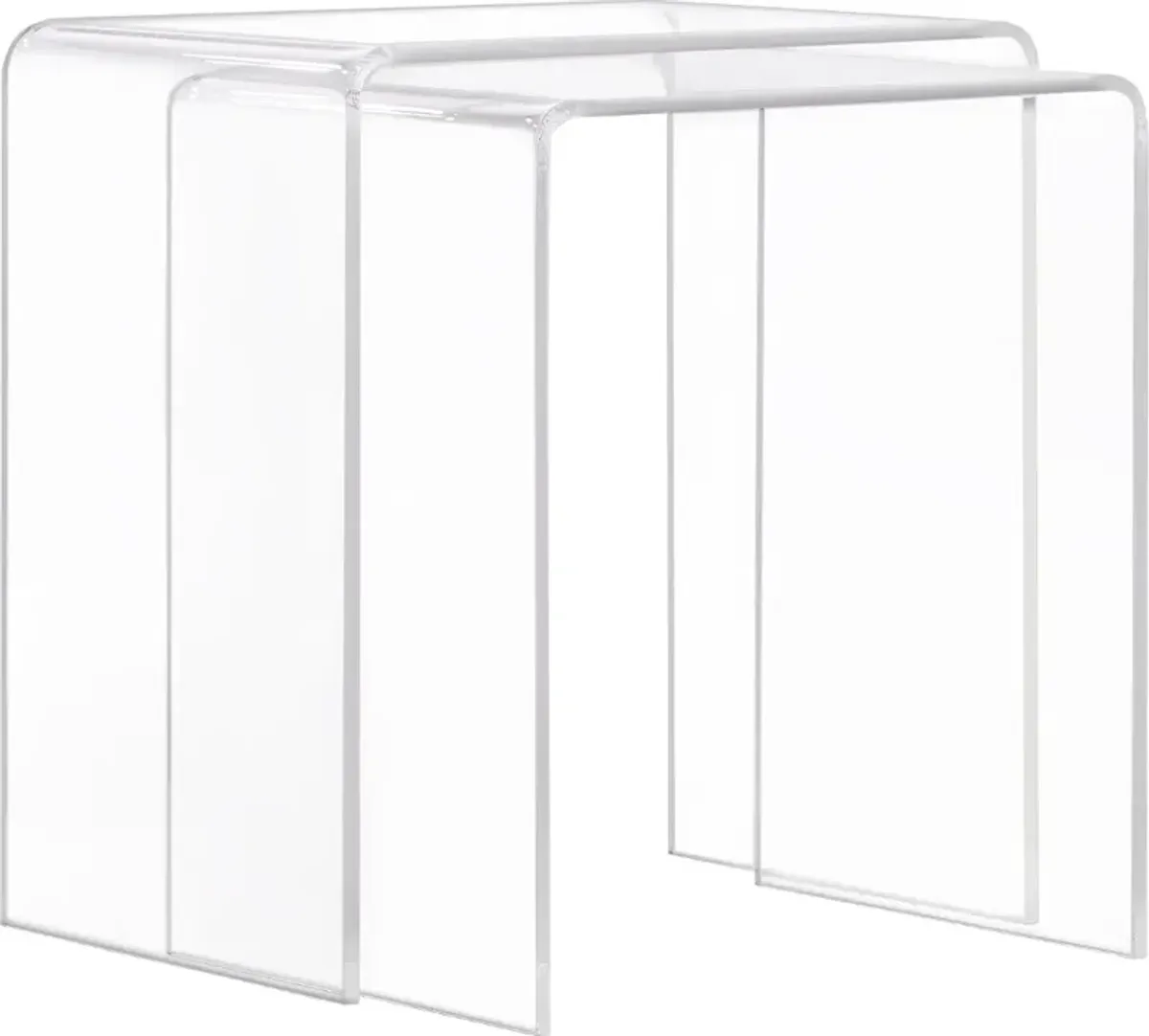 A La Carte Acrylic Nesting Accent Tables, Set of 2